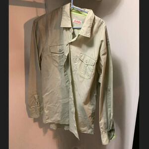 Tan button up shirt - XXL